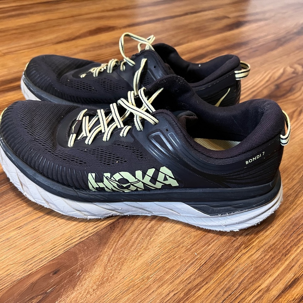 Hoka One One Bondi 7 Shoes Mens Size 11 110518 BMMO F27220D Blue - Picture 2 of 6